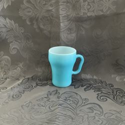 Anchor Hocking Fire King Blue Milk Glass Mug