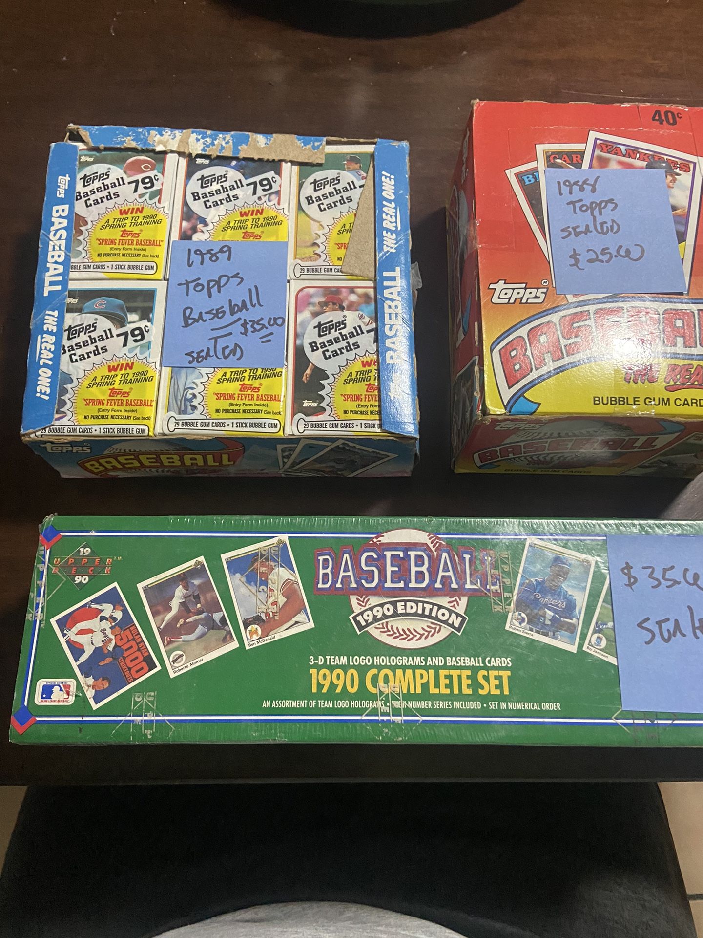 Baseball Card Boxes