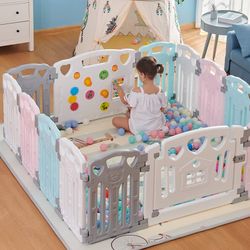 Baby Playpen | Baby Playpen Kids Activity Centre – Classic 14‑Panel Set | Like New, Gently Used | Indoor Safety Play Yard