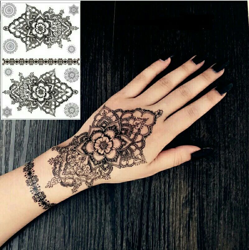Temporary henna tattoos