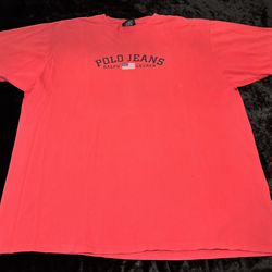 Mens XL Vintage 90s Polo Jeans Ralph Lauren Black Logo Tshirt