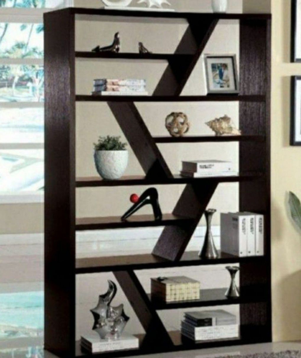 71 in. Espresso 12-shelf Standard Bookcase with Open Back