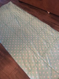 Teal polka dot comforter