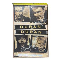 Large Framed Duran Duran Signed Promotional Poster 30 X 20 – Full Band Autographs – 1980s