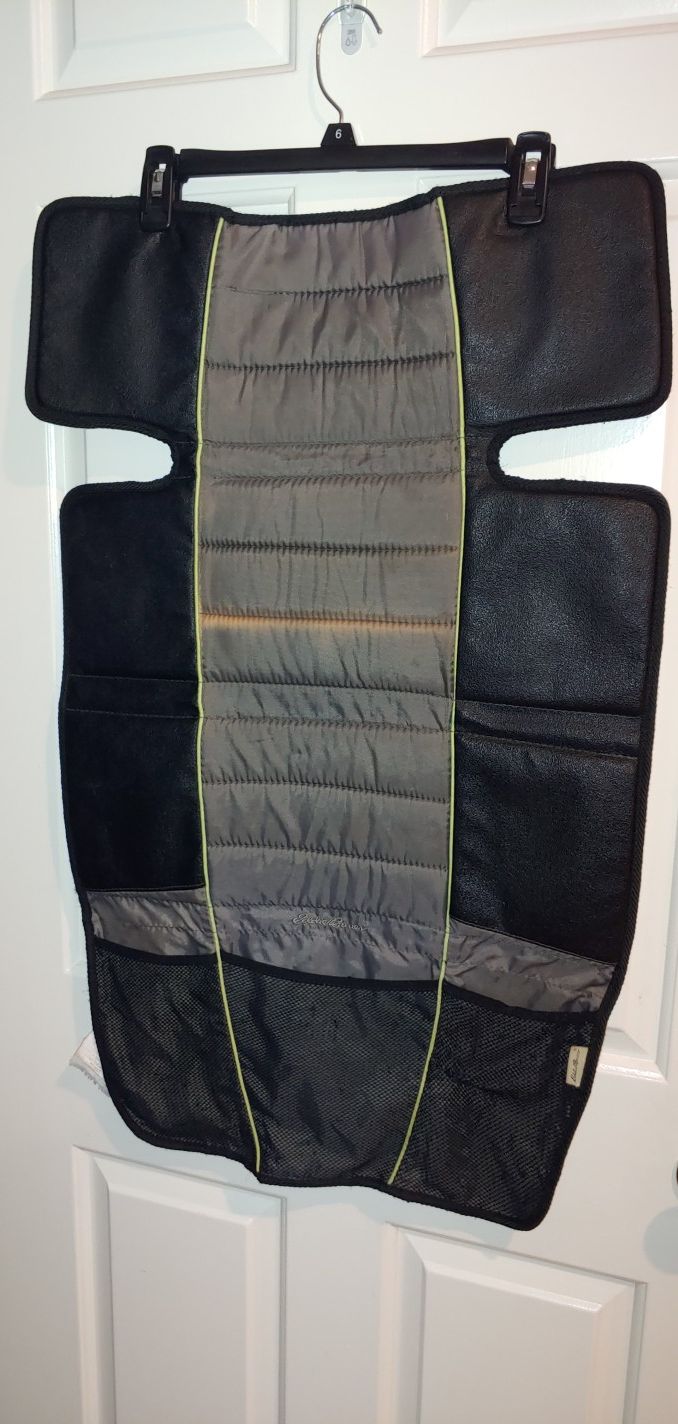 Eddie Bauer Universal High Back Car Seat Protector, Black & Grey