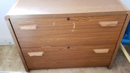 Wood office file cabinet