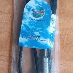 3Ft 1/4" Male Connector To 1/4" Right Angle Male Audio Cable