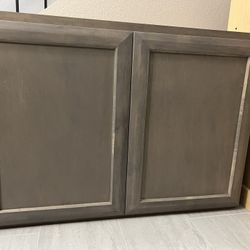 Beautiful Upper Grey Cabinets