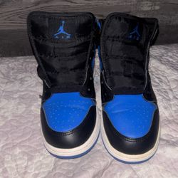 Jordan 1 Black Royal Blue Size 6Y Used No Box 