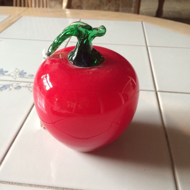 Glass Apple paper weight