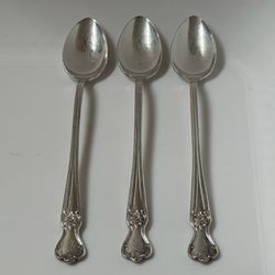 International Signature Iced Tea Spoons Mono ‘C’ Silverplate 1960 Old Company