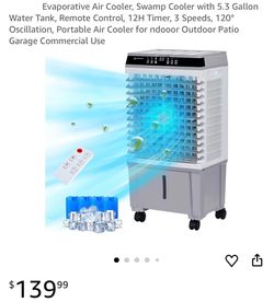 Portable Evaporative Air Cooler Swamp Cooler