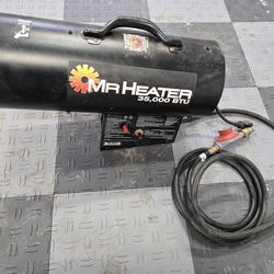Mr. heater 35,000 BTU heater. Works perfectly.