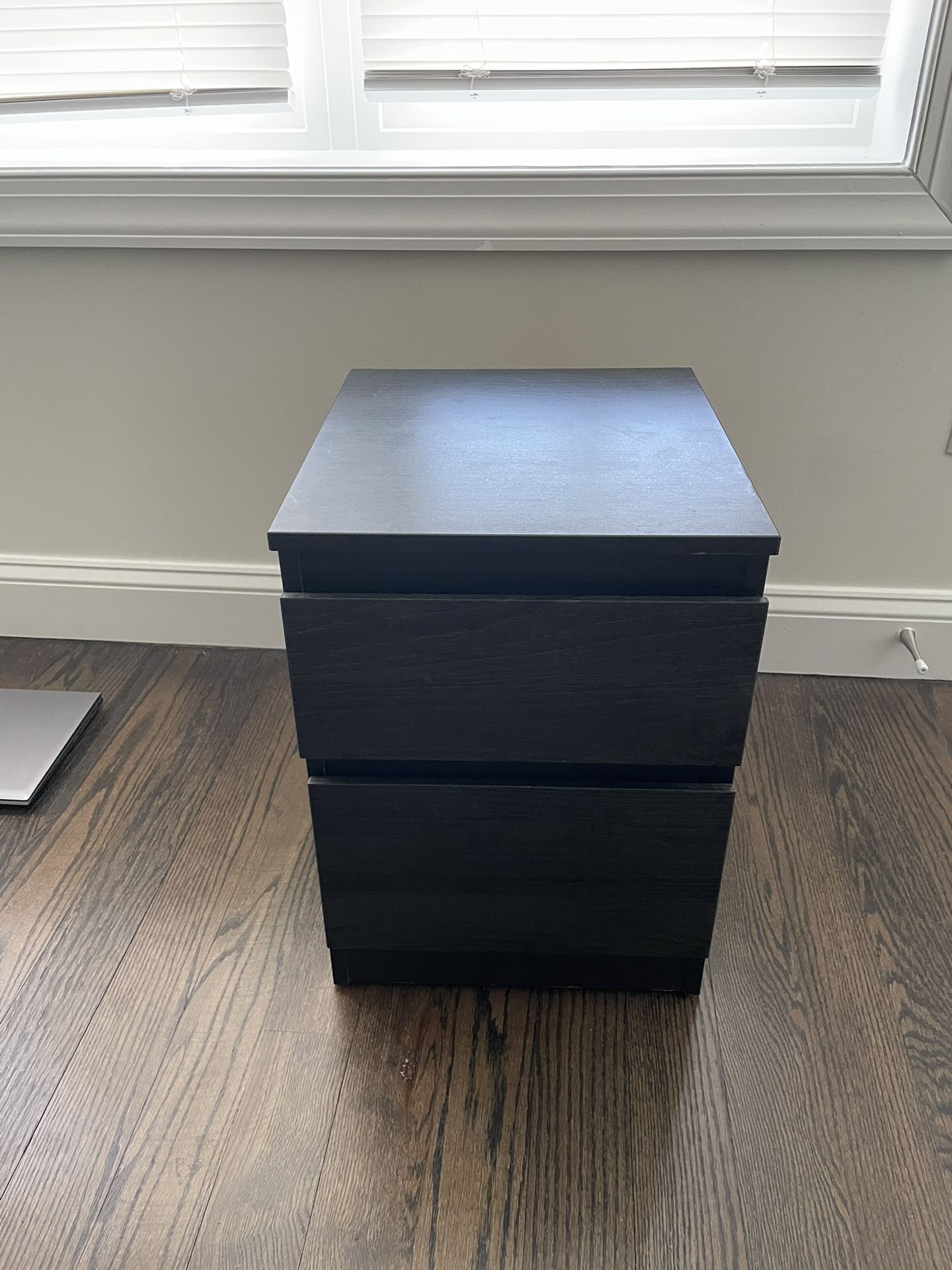 *Must Go* IKEA Lack Nightstand With Drawers, black. Nice Condition 