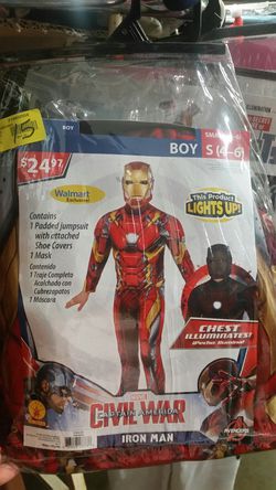 Boys size 4-6 iron man costume