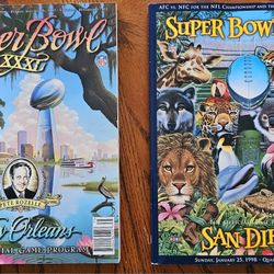 NFL Super Bowl 31 And 32 Programs