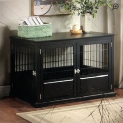 $130 X-Large Wooden Dog Crate /Furniture + Pad