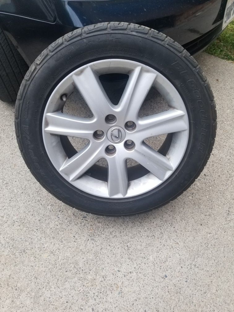 Lexus es350 stock rim and tires set