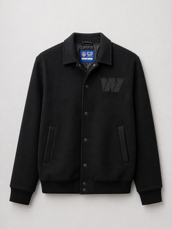 Washington Commanders NFL Jacket Men’s Small Black Varsity Bomber NWT Retail $160