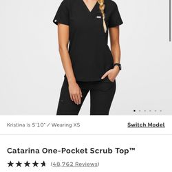Black FIGS Scrubs Set 
