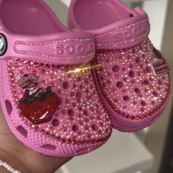 strawberry bling crocs
