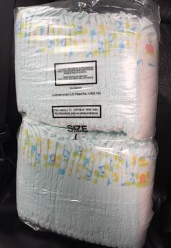50 baby diapers new born size 1