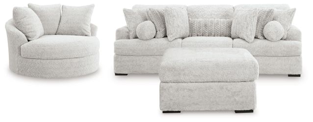 Cuddle Plush Arctic 3-Piece Sectional, Chair and Ottoman (Online Special Price)