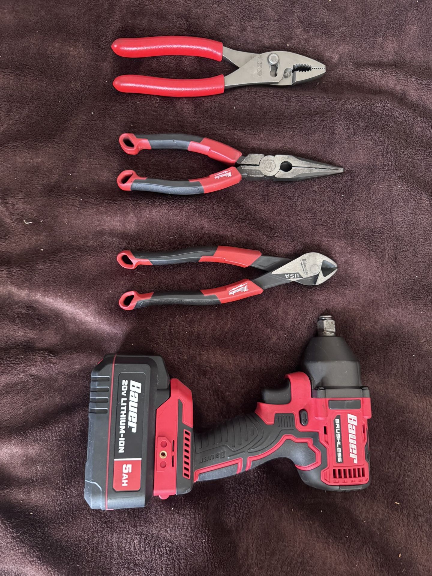 Milwaukee Pliers , Icon Pliers , And Bauer Impact