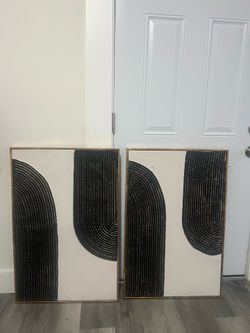Medium size wall art set of two