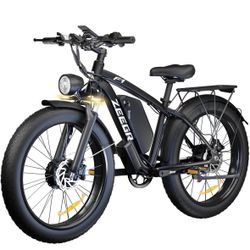 Electric Bike for Adults,Dual Motor AWD 2000W(Peak 3000W) Removable 48V/22.4AH Battery E-Bike 26'*4.0' Fat Tire Electric Bicycle with 7 Speed