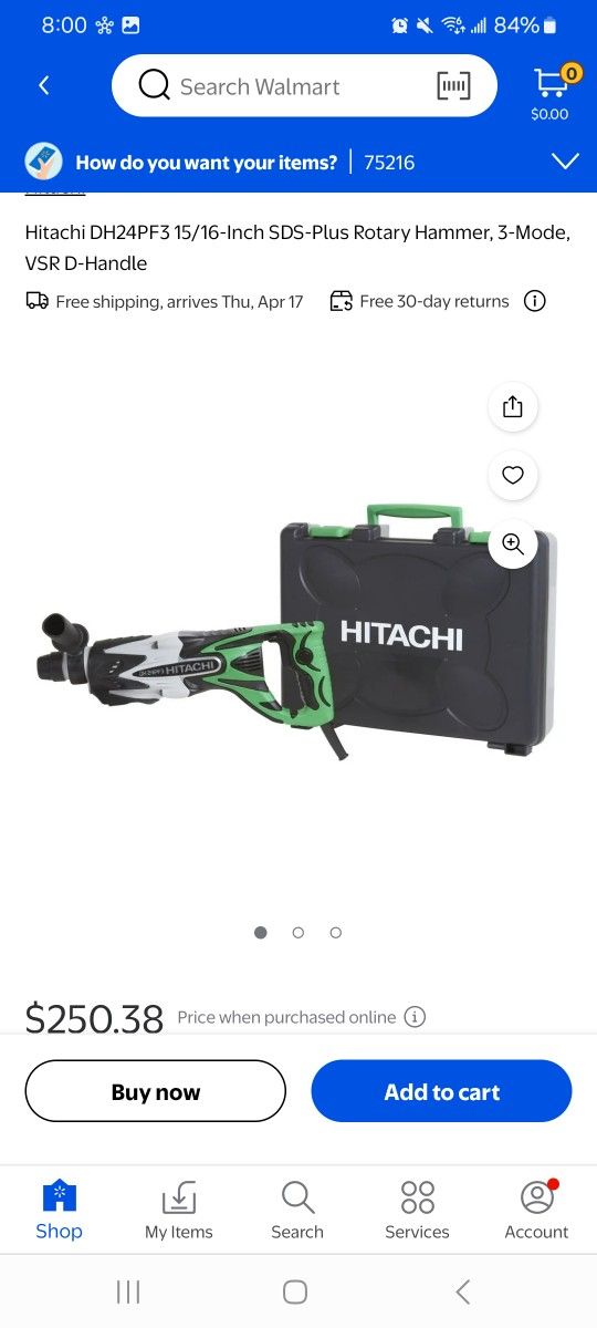 Hitachi DH24PF3 rotary hammer drill