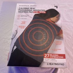 Sharper Image Calming Heat™ Massaging Weighted Heating Pad - 6 Settings