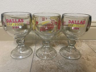 Deep Ellum Blonde Anniversary Chalices Glasses