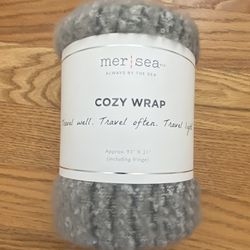 Mersea Classic Cozy Travel Wrap in Greige Ombre - New