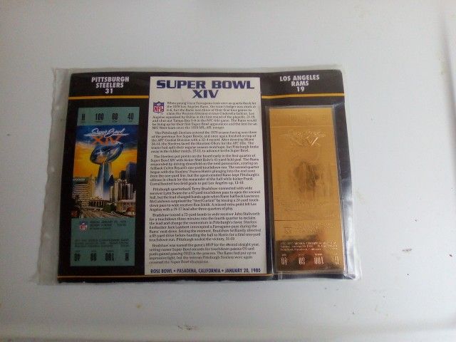 ( Gold) Super Bowl XIV Collectable Tickets