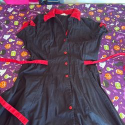 2XL Black W red 50’s dress $10