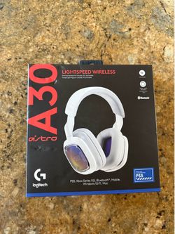 Logitech G Astro A30 Lightspeed Wireless Gaming Headset for PS5 AND Xbox Adapter with Detachable Mic