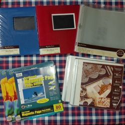 TWO SCRAPBOOK ALBUMS 12" X 12" AND SCRAPBOOK ALBUM REFILLS - $15.00 TOTAL