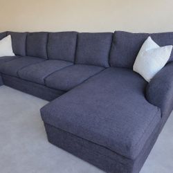 DOWN FEATHER FILLED SECTIONAL W/ CHAISE LOUNGE