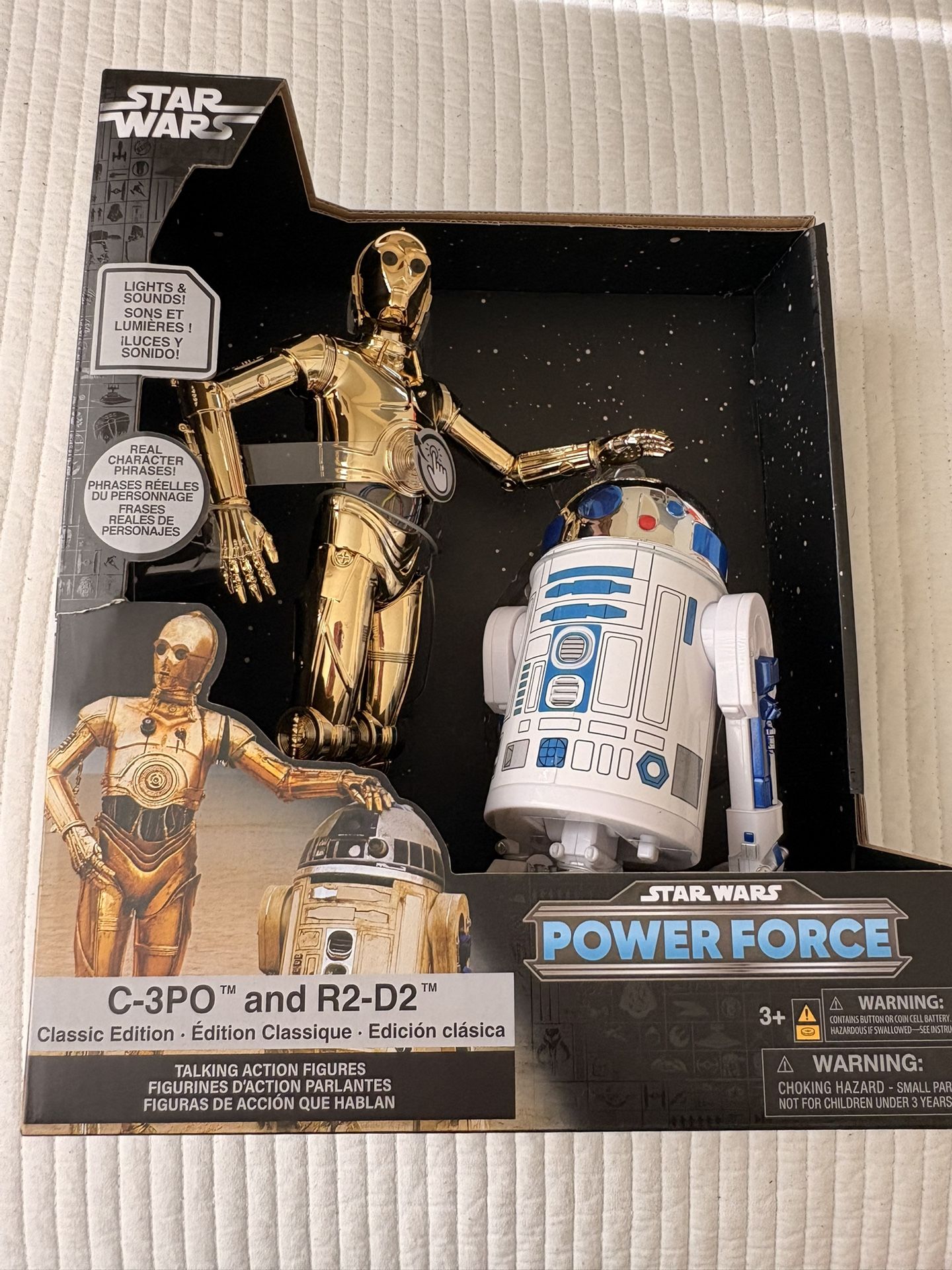 Star Wars Power Force Talking C-3PO & R2-D2 Classic Action Figures NEW