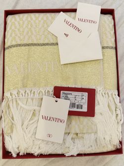 Valentino V Logo Stole Shawl - Valentino at Atlantis the Royal