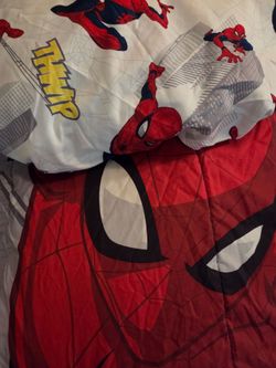 Twin spider man bedding