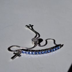"Beyond Blessed" Adjustable Bracelet With Cross Charm
