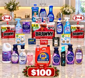 Tide Brawny Downy Household Essentials Bundle Everything for $100