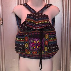 Mexican Woven Star Backpack