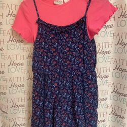 Blush By US Los Angeles,  Set Of Tee And Romper, Size L (14-16)