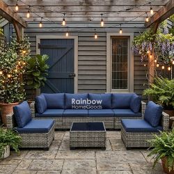 7pc Outdoor Sectional Patio Furniture Set