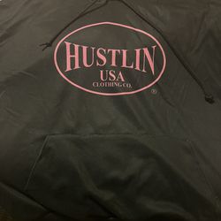 Hustlin Ladies Unisex Drawstring Hoodie Designs On Front &Back