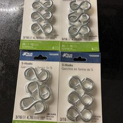 4 6 Pack Blue Hawk S Hooks New