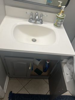  good  old bathroom vanity with sink